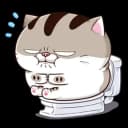 Стикеры Набор стикеров Ami fat cat в MAX